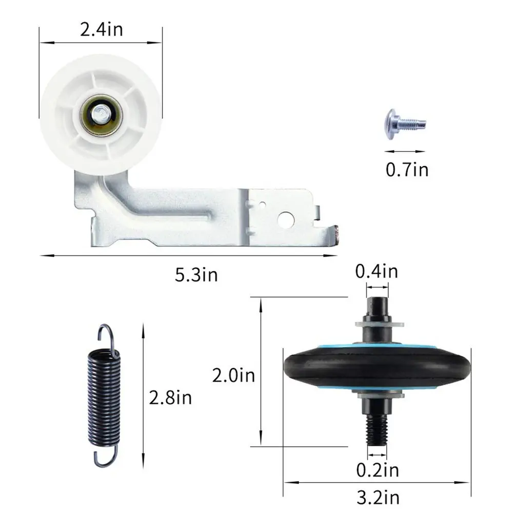 

Low Noise Dryer Repair Kit High Compatibility Strong Wear-resistant Dryer Belt Dual-bearing Roller Kit