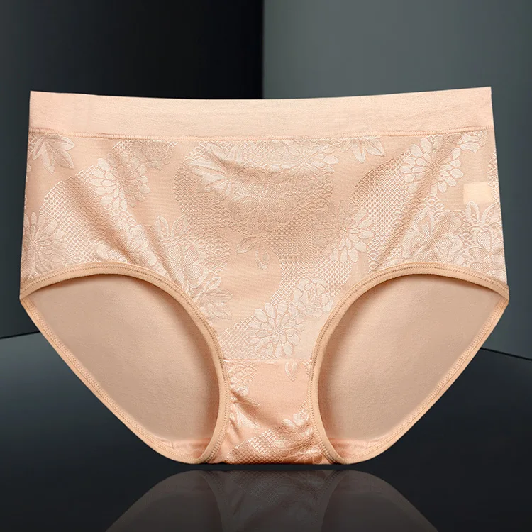 New Modal Large Elastic Comfortable Jacquard Breathable Large Size Ladies ' Underwear Mid Waist Briefs
New Modal Large Elastic Comfortable Jacquard Breathable Large Size Ladies ' Underwear Mid Waist Briefs