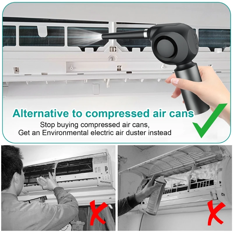 Electric Air Duster for Keyboards Computer Cleaning Tools USB Rechargeable Fast Charging Cordless Air Blower
Electric Air Duster for Keyboards Computer Cleaning Tools USB Rechargeable Fast Charging Cordless Air Blower