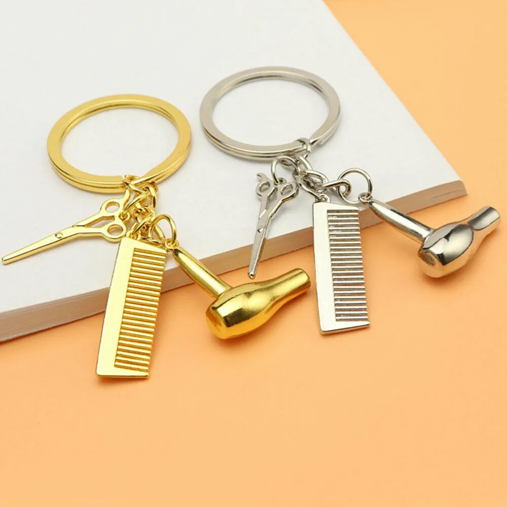 Alloy Car Hairdresser Hair Dryer Scissor Comb Car Keychain Creative Key Ring Jewelry Gift Interior Accessories
Alloy Car Hairdresser Hair Dryer Scissor Comb Car Keychain Creative Key Ring Jewelry Gift Interior Accessories
