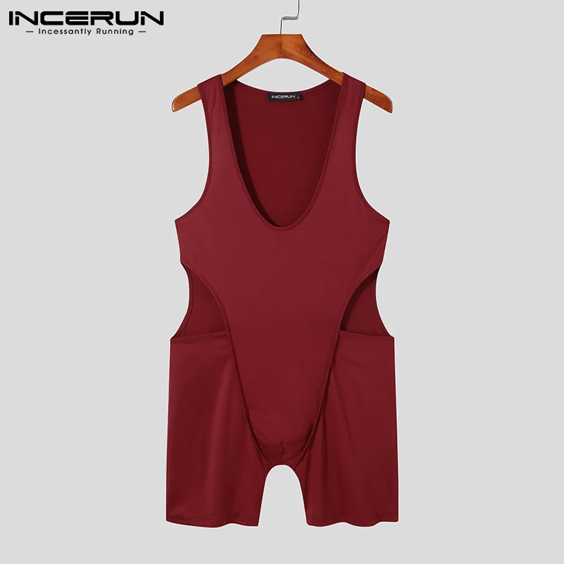 INCERUN Comfortable Homewear Men's Onesies Furnishing Side Hollow Rompers Sexy Leisure Low Collar Hot Sale Jumpsuits 2021 S-5XL
INCERUN Comfortable Homewear Men's Onesies Furnishing Side Hollow Rompers Sexy Leisure Low Collar Hot Sale Jumpsuits 2021 S-5XL