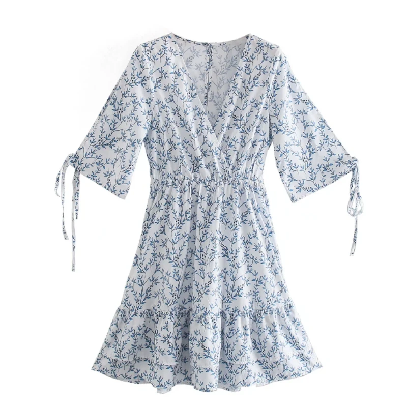 Women Elegant Leaf Printing Mini Dress 2022 Spring V Neck Half Sleeve Female Clothes Casual Lady Slim Vestido D9205
Women Elegant Leaf Printing Mini Dress 2022 Spring V Neck Half Sleeve Female Clothes Casual Lady Slim Vestido D9205