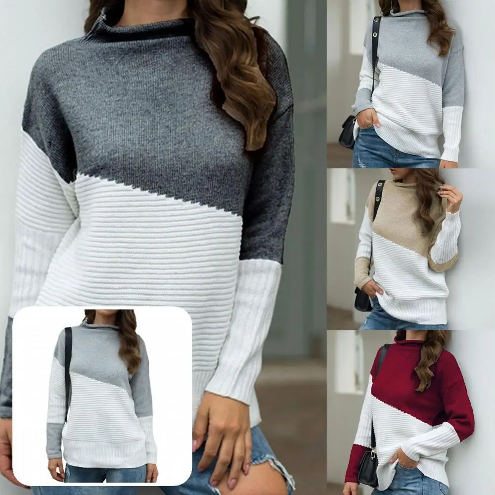 Pullover Stylish Color Block Irregular Sleeves Knit Sweater Autumn Winter Winter Sweater Half Turtleneck Streetwear
Pullover Stylish Color Block Irregular Sleeves Knit Sweater Autumn Winter Winter Sweater Half Turtleneck Streetwear