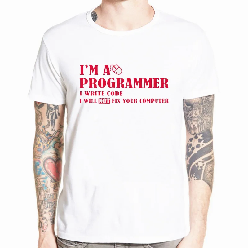 I'm A Programmer I Will NOT Fix Your Computer Geek Nerd T Shirt Streetwear Tee Mens T-Shirts Summer Tops Tees
I'm A Programmer I Will NOT Fix Your Computer Geek Nerd T Shirt Streetwear Tee Mens T-Shirts Summer Tops Tees