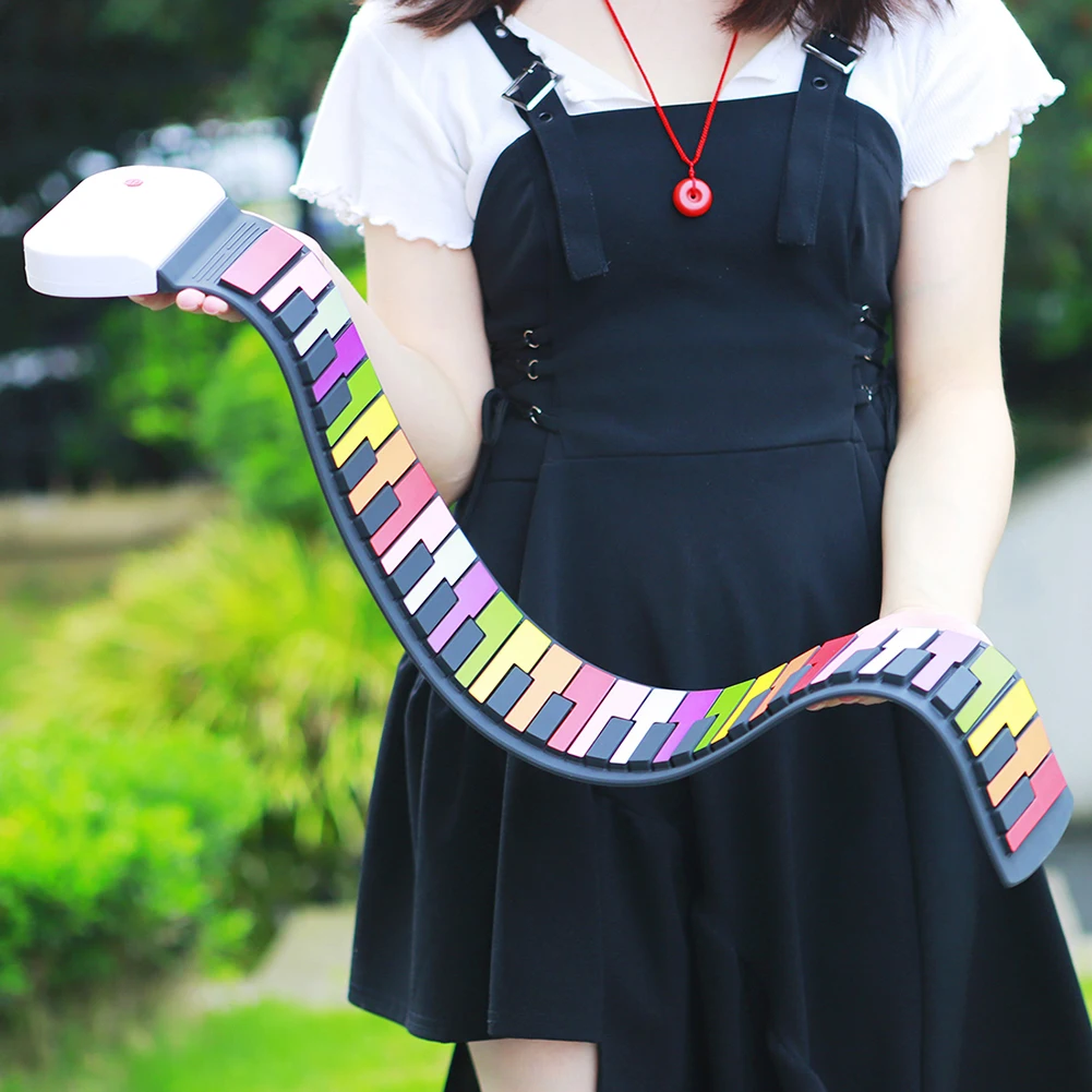 49 Keys Digital Keyboard Flexible Roll Up Piano Gift with Loud Speaker Electronic Hand Roll Piano for Music Lovers Kids Child
49 Keys Digital Keyboard Flexible Roll Up Piano Gift with Loud Speaker Electronic Hand Roll Piano for Music Lovers Kids Child