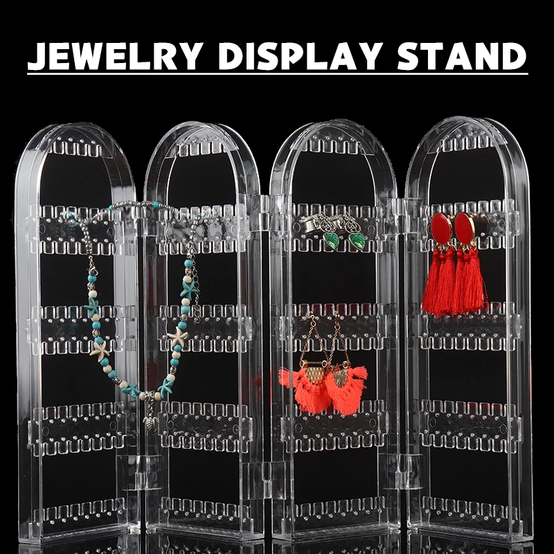 Jewelry Display Rack Clear Acrylic Display Shelf Earring Ring Storage Shelf Necklace Bracelet Display Organizer Folding Holder
Jewelry Display Rack Clear Acrylic Display Shelf Earring Ring Storage Shelf Necklace Bracelet Display Organizer Folding Holder