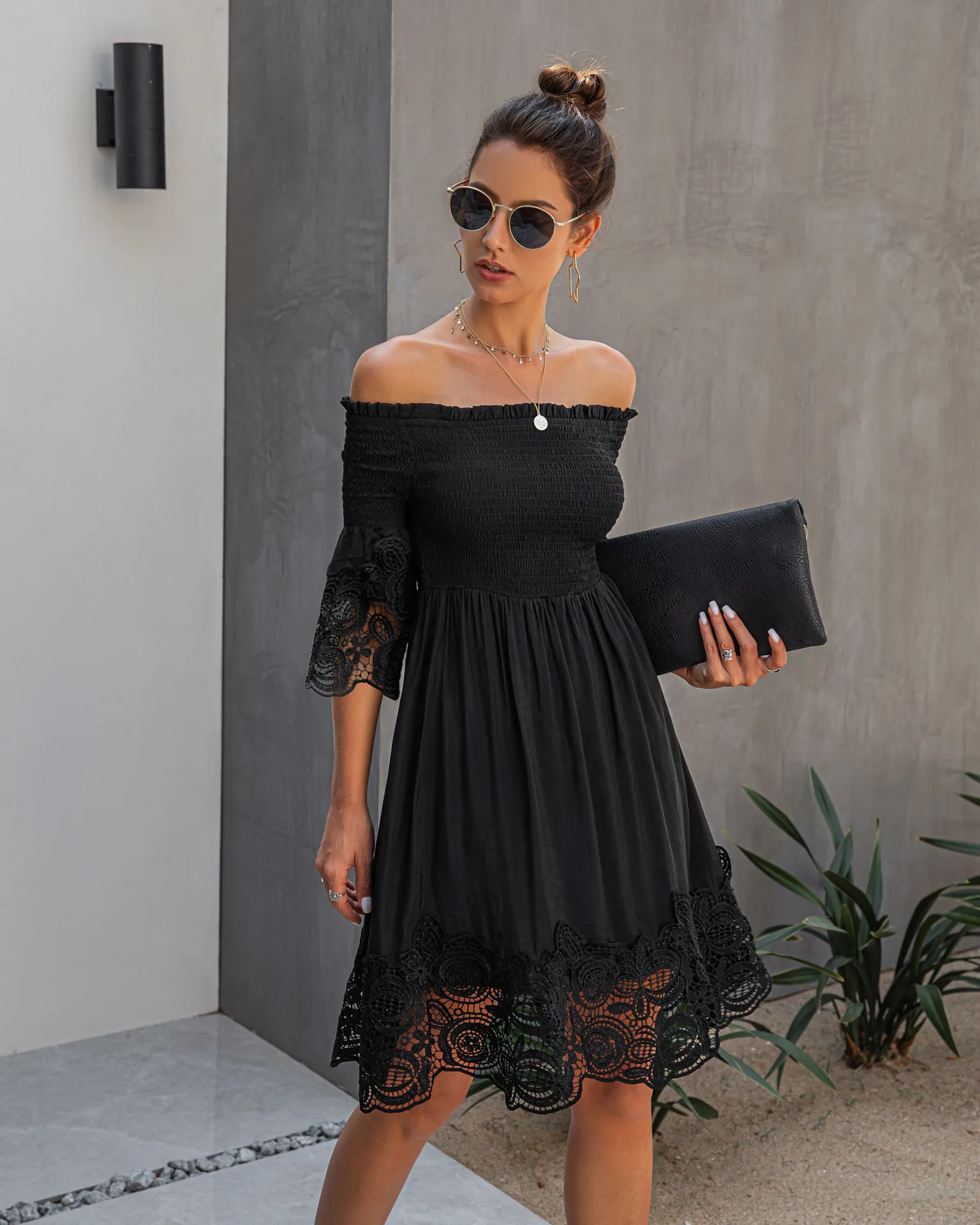 One-shoulder Halter Lace Dress Women Clothes 2018 Plus Size Elegant Dress Bohemian Lace Flare Sleeve 2020 Summer Sexy
One-shoulder Halter Lace Dress Women Clothes 2018 Plus Size Elegant Dress Bohemian Lace Flare Sleeve 2020 Summer Sexy