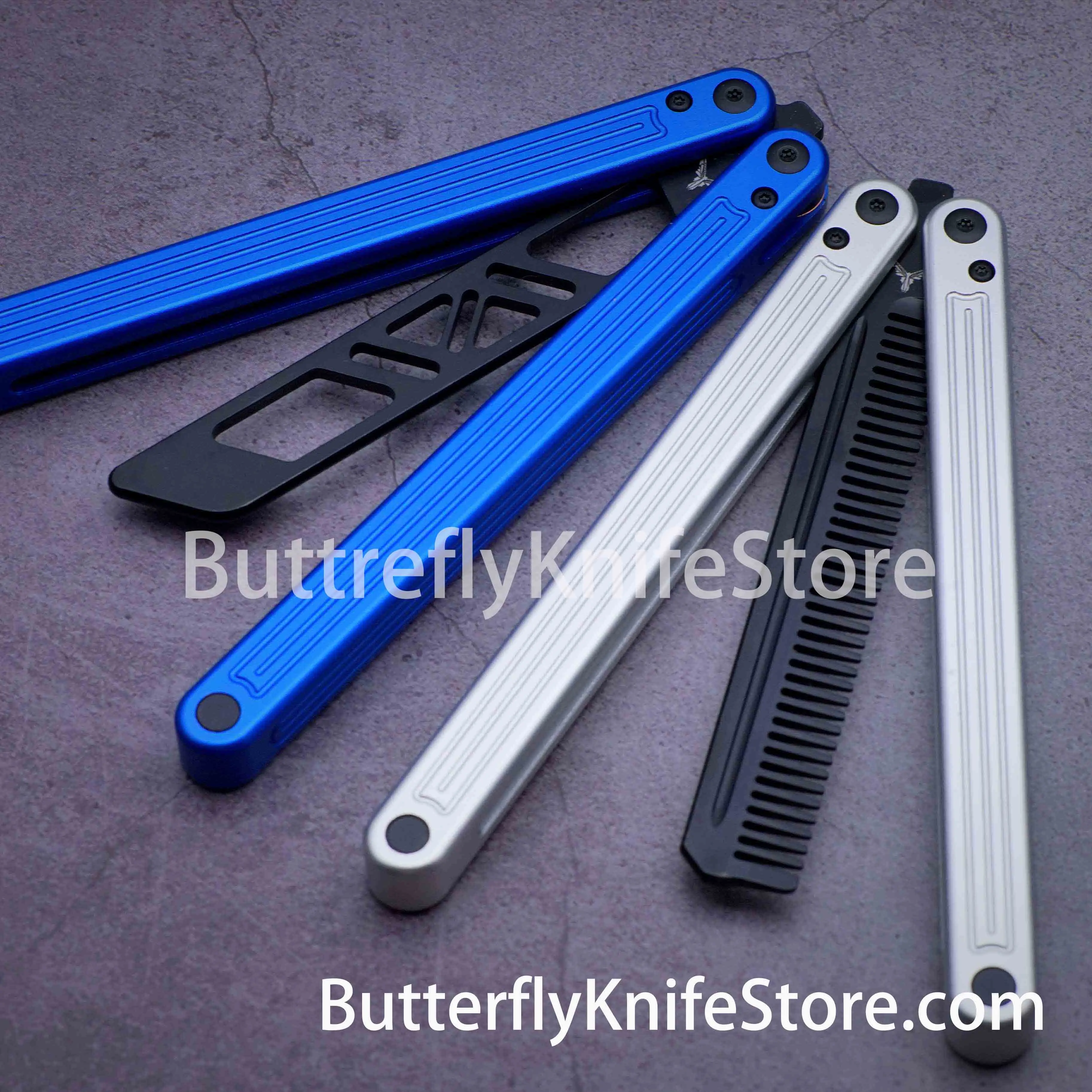 Складной нож-бабочка Balisong тренировочная расческа Glidr Arctic Clone алюминиевая ручка