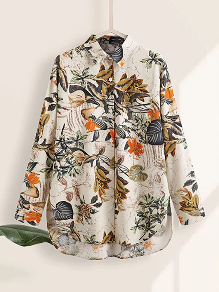 2020 European and American Long Sleeve Loose Large Size Cotton and Linen Printed Top Loose Fashion
2020 European and American Long Sleeve Loose Large Size Cotton and Linen Printed Top Loose Fashion