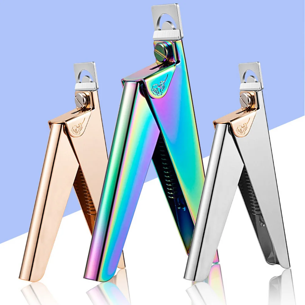 Stainless Steel Nail Clipper U-Shaped False Tips Edge Cutters Colorful Manicure Tools Art | Красота и здоровье