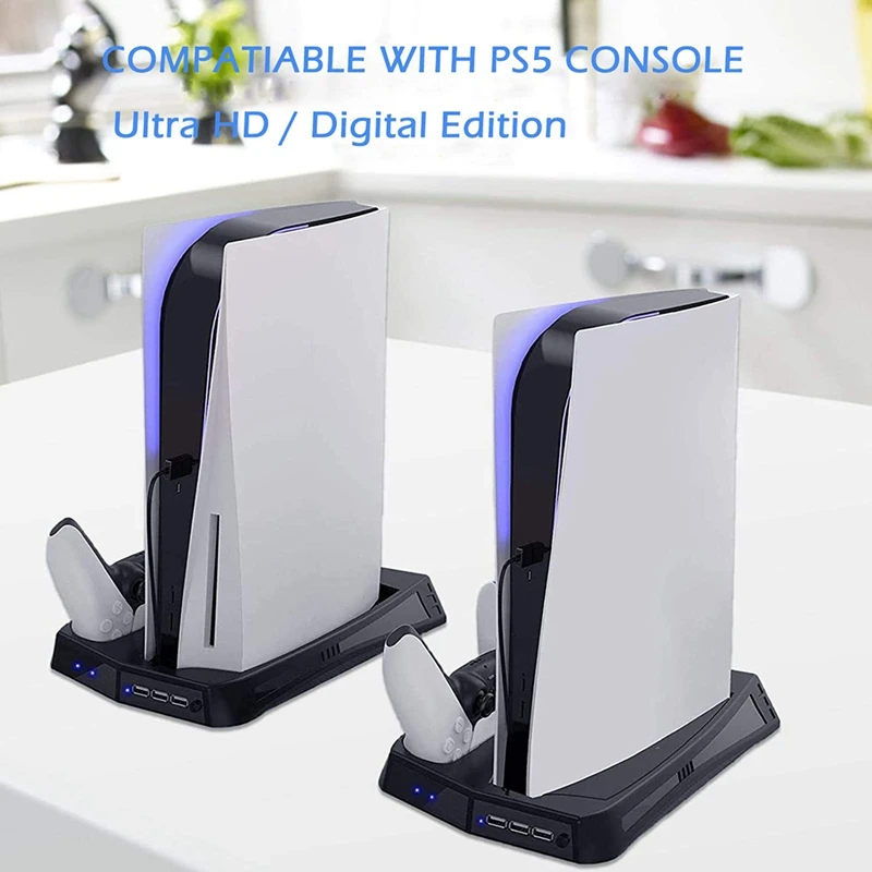 for PS5 Charger Stand with Cooling Fan DualSense Controller Charger Console Charging Station Cooler for Playstation 5 DE
for PS5 Charger Stand with Cooling Fan DualSense Controller Charger Console Charging Station Cooler for Playstation 5 DE
