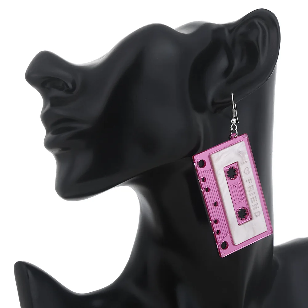New Fashion Hip Pop Acrylic Tape Earrings Vintage Long Big Earrings for Women Personality Statement Trendy Jewelry
New Fashion Hip Pop Acrylic Tape Earrings Vintage Long Big Earrings for Women Personality Statement Trendy Jewelry