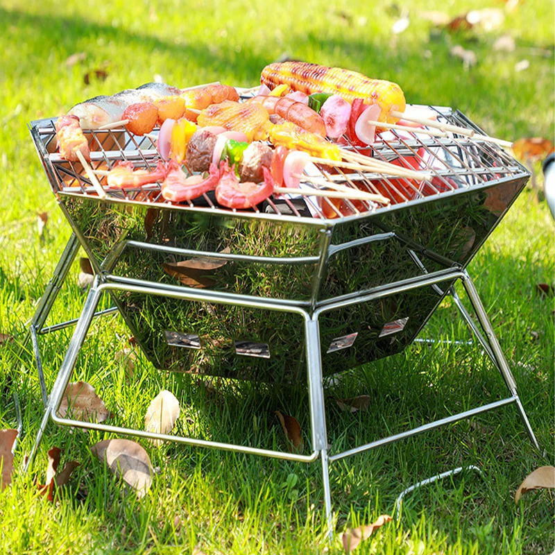 Portable Stainless Steel BBQ Grill Non-stick Surface Folding Barbecue Grill Outdoor Camping Picnic Tool
Portable Stainless Steel BBQ Grill Non-stick Surface Folding Barbecue Grill Outdoor Camping Picnic Tool