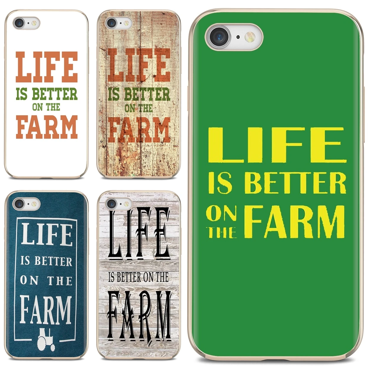 Фото Мягкий чехол Life Better on the Farm настенный художественный для iPhone iPod Touch 11 12 Pro 4 4S 5 5S SE 5C 6