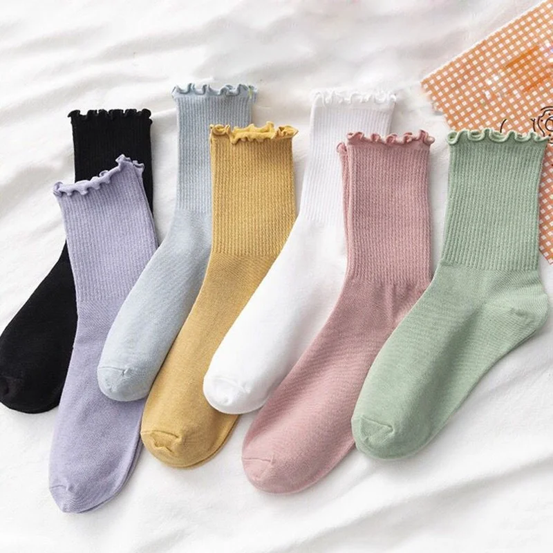 Fashion Ruffles Soft Cotton Women Socks Top Quality Solid Color Cute Socks Sweet Princess Girl Cozy Lovely Frilled Socks
Fashion Ruffles Soft Cotton Women Socks Top Quality Solid Color Cute Socks Sweet Princess Girl Cozy Lovely Frilled Socks