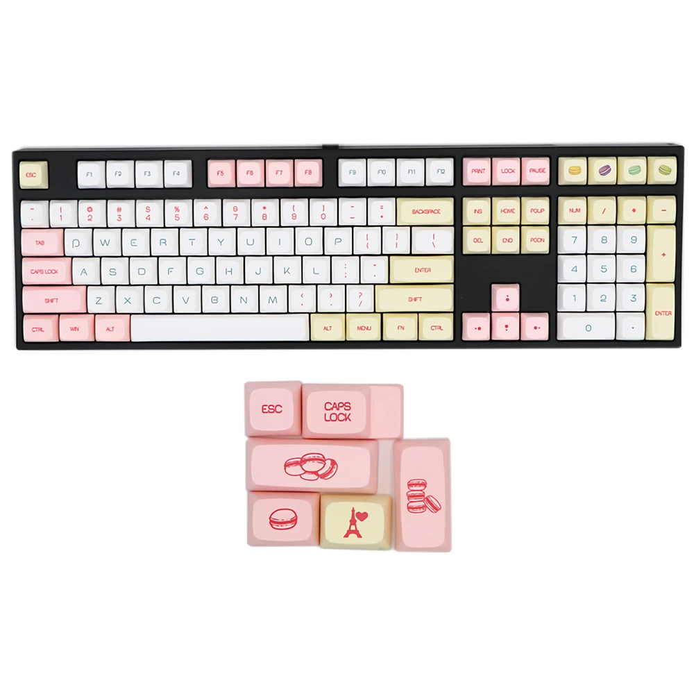 61/104 колпачок для клавиш XDA Macaron PBT, колпачок для клавиш с сублимационной печатью, набор для Клавиатуры 61/64/87/104 клавиш (не клавиатура 
61/104 колпачок для клавиш XDA Macaron PBT, колпачок для клавиш с сублимационной печатью, набор для Клавиатуры 61/64/87/104 клавиш (не клавиатура