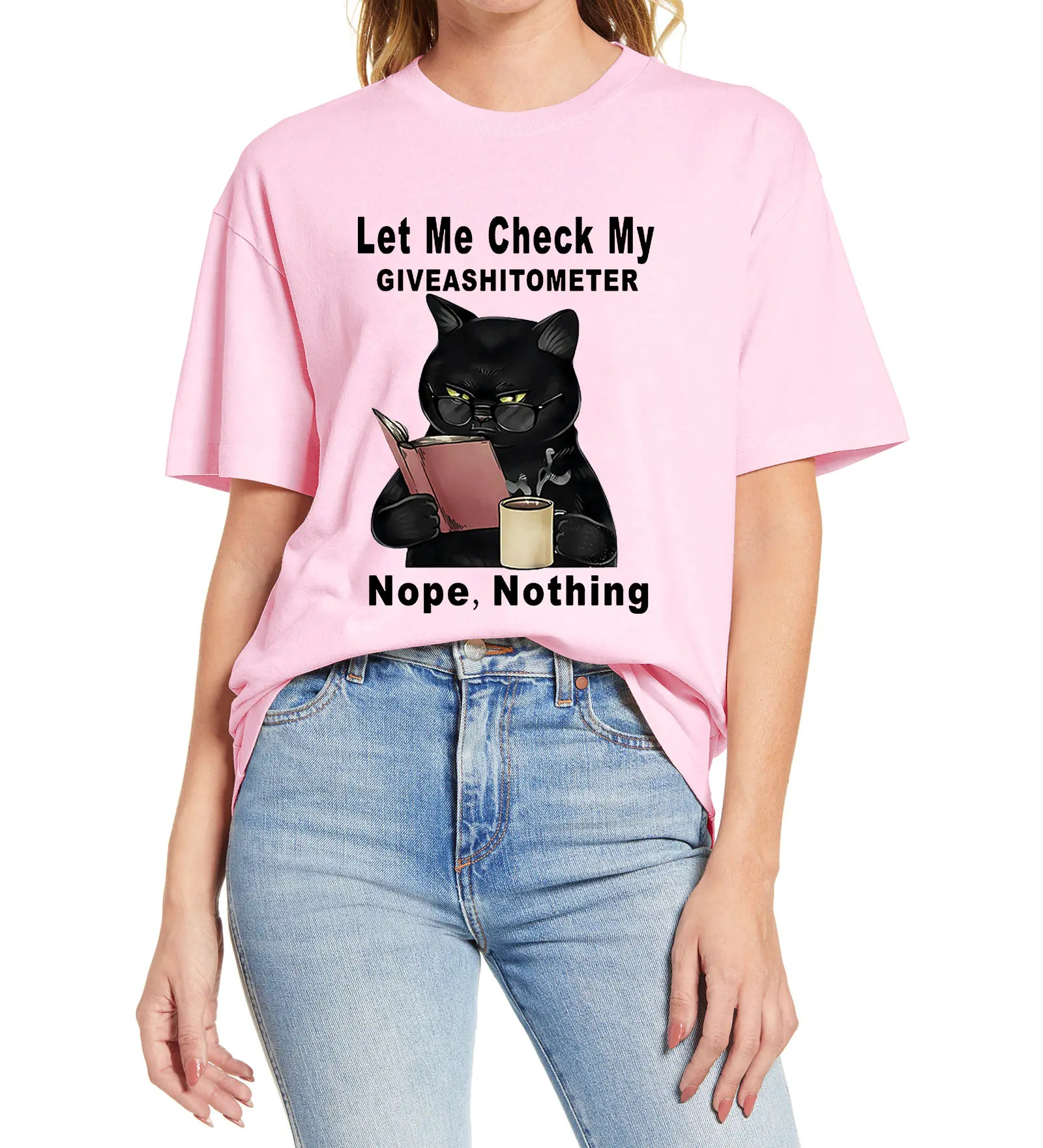 Funny Black Cat Let Me Check My Giveashitometer Nope Nothing Vintage Unisex T Shirt Women's Short Sleeve T-shirt Cotton Tee
Funny Black Cat Let Me Check My Giveashitometer Nope Nothing Vintage Unisex T Shirt Women's Short Sleeve T-shirt Cotton Tee