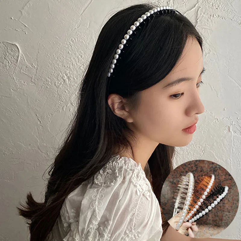 Pearl Comb Hairbands Tooth Non-slip Makeup Headband Elegant Hair Bands Hoops Accessories For Sweet Women Girls Washing Headwear
Pearl Comb Hairbands Tooth Non-slip Makeup Headband Elegant Hair Bands Hoops Accessories For Sweet Women Girls Washing Headwear