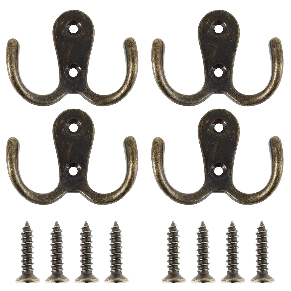 4Pcs Double Prong Hooks Zinc Alloy Coat Holder Wall Mounted Robe Multi-Purpose Hook Door Dress Bathroom Bedroom Clothes Hanger
4Pcs Double Prong Hooks Zinc Alloy Coat Holder Wall Mounted Robe Multi-Purpose Hook Door Dress Bathroom Bedroom Clothes Hanger