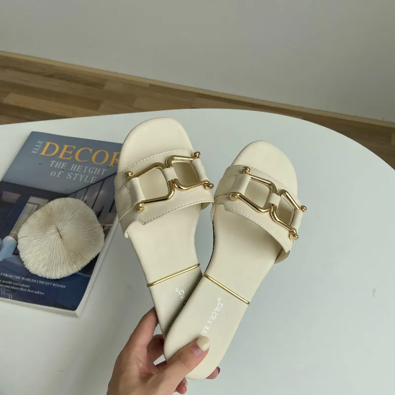ZAR Women Slippers 2020 Summer New Rome Sandals Flat Casual Shoes Female Metal Slip on Slides Woman Plus Size Sandalias Mujer
ZAR Women Slippers 2020 Summer New Rome Sandals Flat Casual Shoes Female Metal Slip on Slides Woman Plus Size Sandalias Mujer