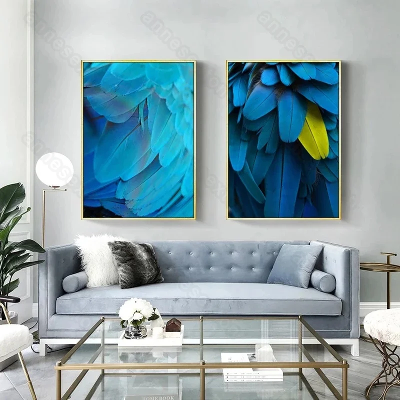 Nordic Style Canvas Painting Poster and Print Beautiful Big Blue Yellow Feathers for Living Rooms Bedroom Gallery Wall Decoratio 
Nordic Style Canvas Painting Poster and Print Beautiful Big Blue Yellow Feathers for Living Rooms Bedroom Gallery Wall Decoratio