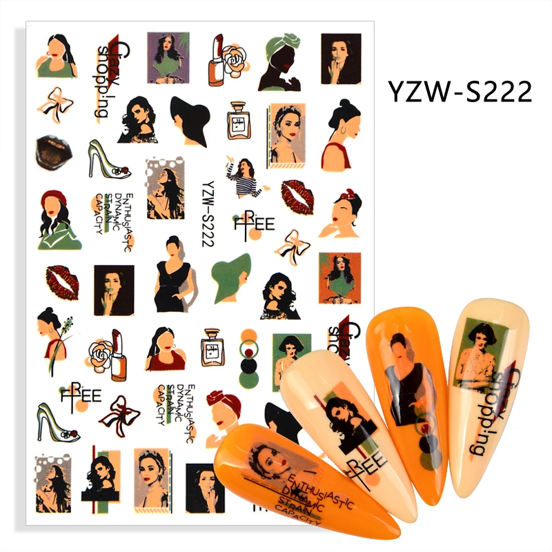The New 3D Nail Sticker Portrait stickers for nail Foil Flower Fruit Design Nails Accessories Fashion Manicure Sticker
The New 3D Nail Sticker Portrait stickers for nail Foil Flower Fruit Design Nails Accessories Fashion Manicure Sticker