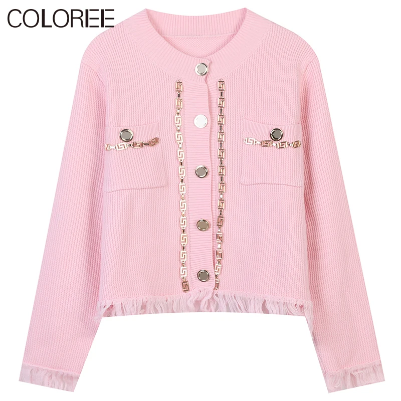 Women Pink White Black Knitted Cardigan Casual V-neck Long Sleeve Sweater Coat Female Chic Crochet Outerwear Autumn Winter New
Women Pink White Black Knitted Cardigan Casual V-neck Long Sleeve Sweater Coat Female Chic Crochet Outerwear Autumn Winter New