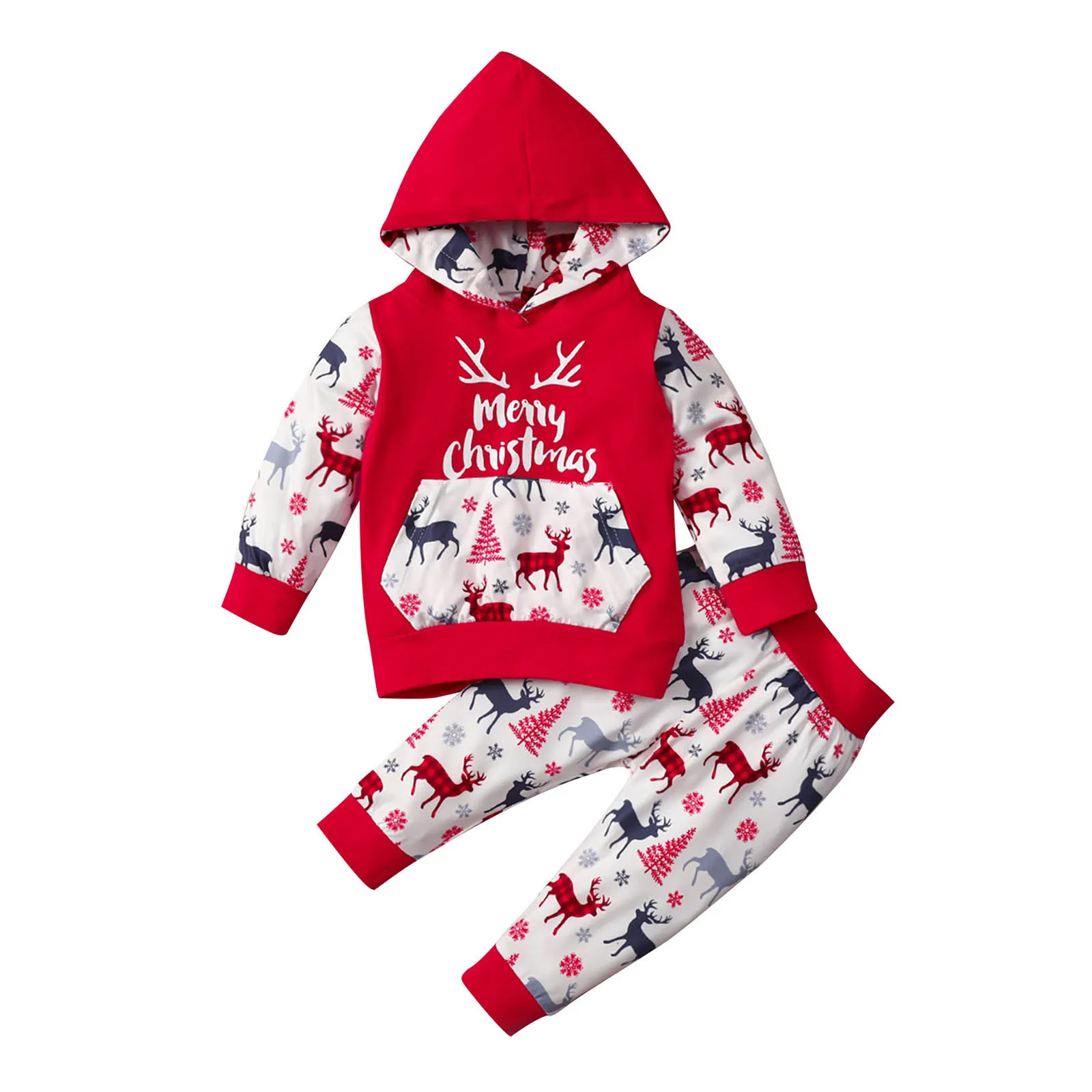 Baby 2Pcs Christmas Outfits Casual Long Sleeve Letter Deer Print Hoodie and Pants Set
Baby 2Pcs Christmas Outfits Casual Long Sleeve Letter Deer Print Hoodie and Pants Set