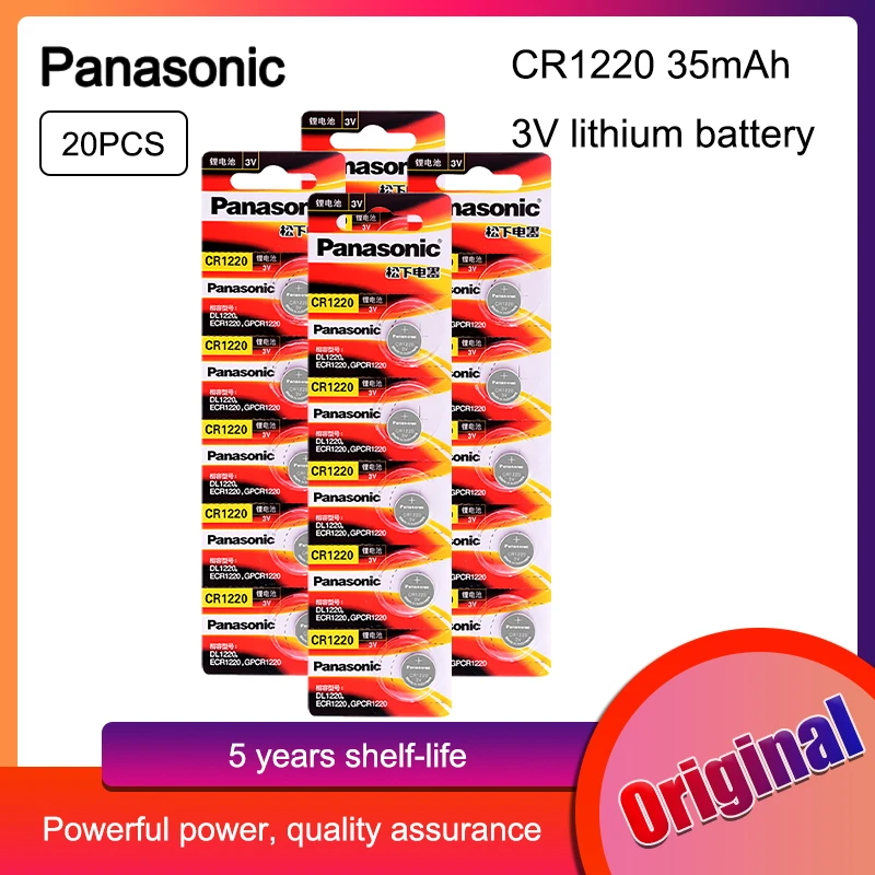 20 шт. литий-ионные батарейки для Panasonic 3 в CR1220 Lithim DL1220 BR1220 ECR1220 LM1220 KCR1220 | Электроника
