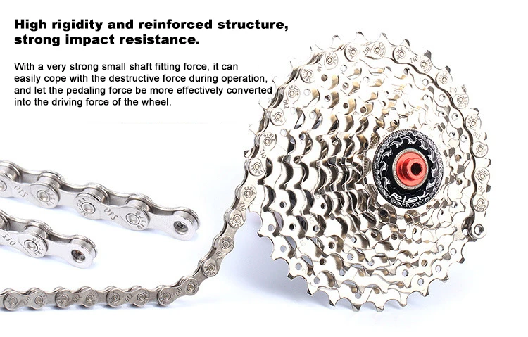 MTB Bicycle Chain Stainless Steel Chain 116 Section for Mountain Road Bike Chain 6 7 8 9 10 11 Speeds with Chain Hook
MTB Bicycle Chain Stainless Steel Chain 116 Section for Mountain Road Bike Chain 6 7 8 9 10 11 Speeds with Chain Hook
