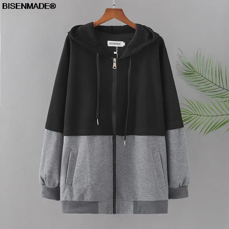 Women Clothing Hoodies & Sweatshirts Plus Size 2021 Autumn New Loose Casual Hooded Color Matching Thread Female Zip Outerwear
Women Clothing Hoodies & Sweatshirts Plus Size 2021 Autumn New Loose Casual Hooded Color Matching Thread Female Zip Outerwear