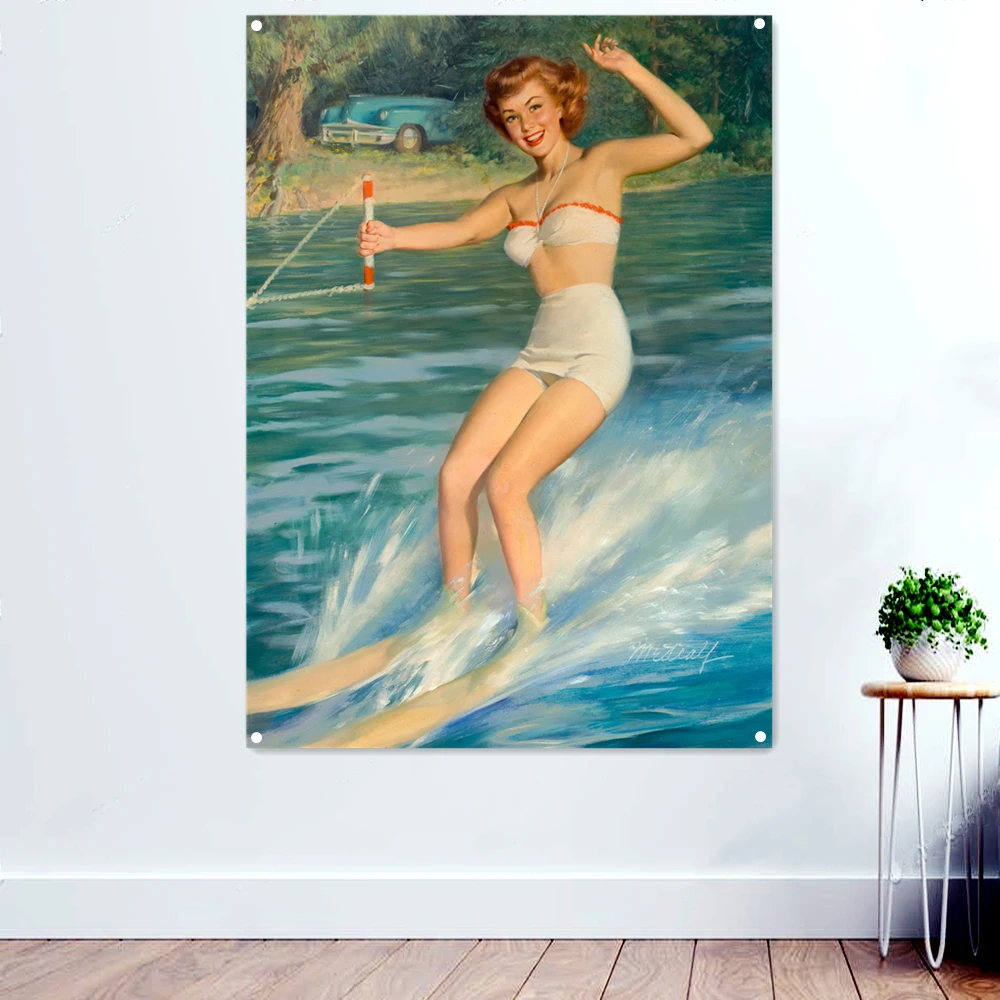 Attractive Half-naked Model Poster Wall Decoration Banner Flags Bedroom Pinup Sexy Art Flip Chart Hanging Painting Home Decor D4
Attractive Half-naked Model Poster Wall Decoration Banner Flags Bedroom Pinup Sexy Art Flip Chart Hanging Painting Home Decor D4