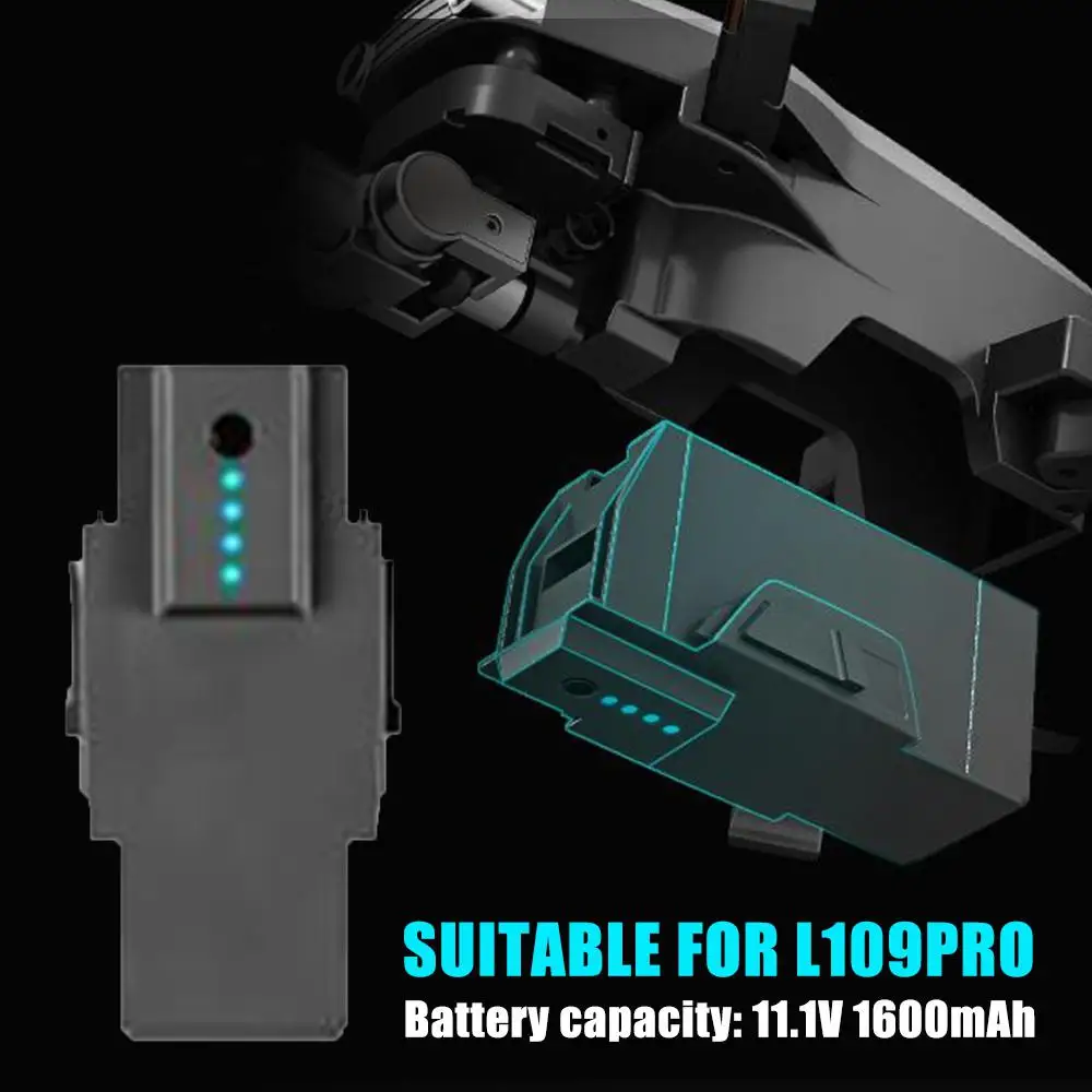 RCtown 11.1V 1600MAH Smart Lithium Battery for L109 Pro 4k GPS Brushless Foldable Drone Battery 2020 Black 
RCtown 11.1V 1600MAH Smart Lithium Battery for L109 Pro 4k GPS Brushless Foldable Drone Battery 2020 Black