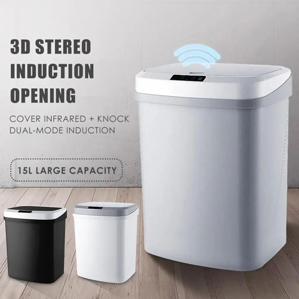 Smart Garbage Bin 3 Color Electric Touchless Kitchen 15L Creative Waste Bins Large Capacity Household Infrared Motion Sensor
Smart Garbage Bin 3 Color Electric Touchless Kitchen 15L Creative Waste Bins Large Capacity Household Infrared Motion Sensor