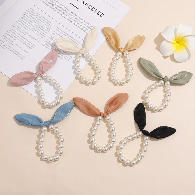 New Rabbit Ear Yarn Pearl Hair Scrunchie Women Elastic Hair Bands Girls Hair Accessories Gumki Do Wlosow Hair Scrunchies pack
New Rabbit Ear Yarn Pearl Hair Scrunchie Women Elastic Hair Bands Girls Hair Accessories Gumki Do Wlosow Hair Scrunchies pack