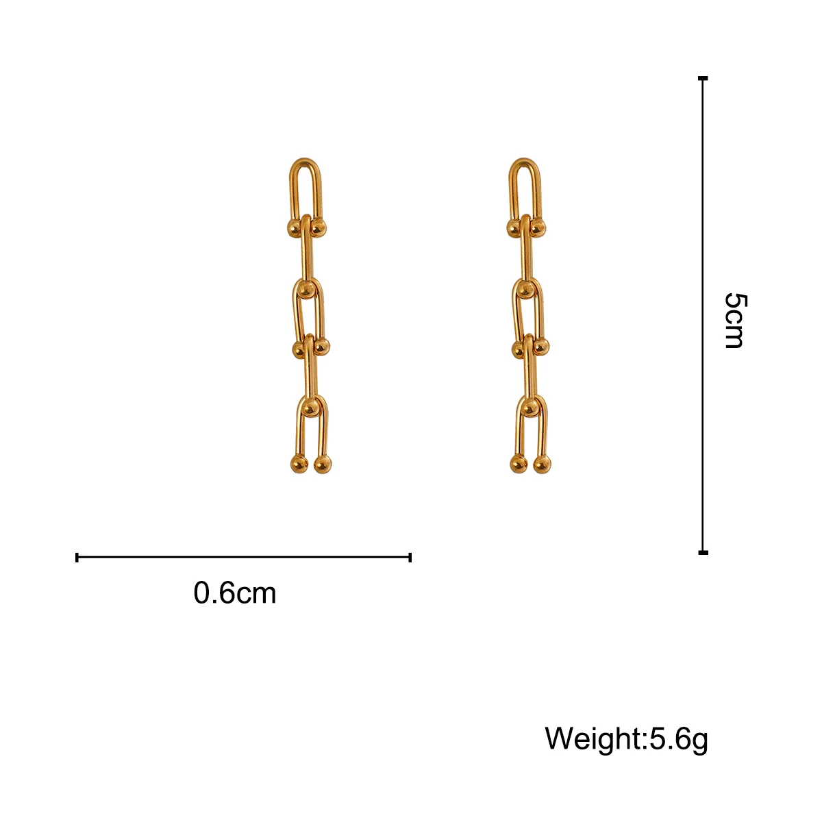Flashbuy Fashion Gold Color Long Chain Earrings for Women Stainless Steel Splice Thick Link U Shape Minimalist Celebrity Jewelry
Flashbuy Fashion Gold Color Long Chain Earrings for Women Stainless Steel Splice Thick Link U Shape Minimalist Celebrity Jewelry