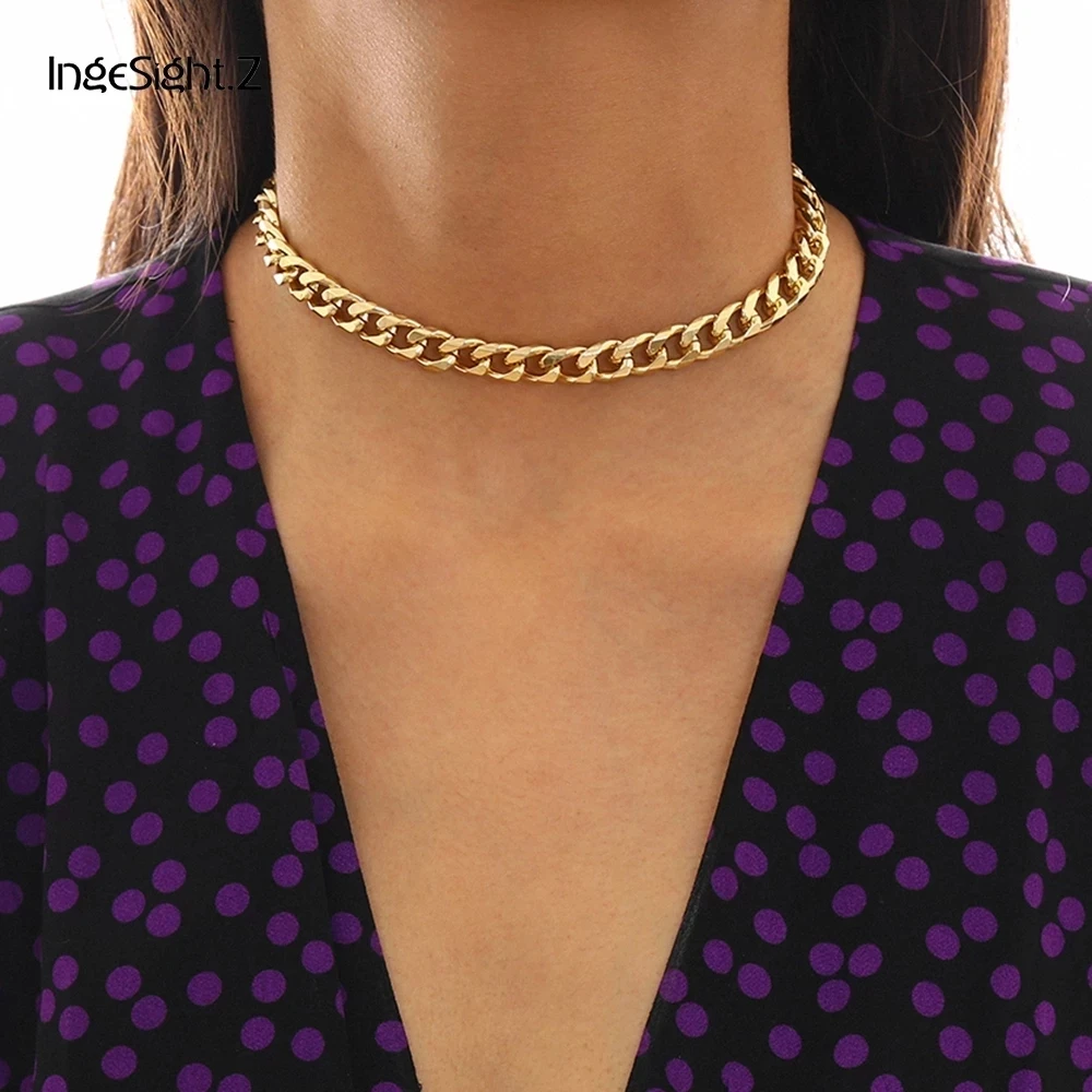 IngeSight.Z Punk Miami Cuban Thick Short Choker Necklace Collar Simple Minimalist Gold Color Chunky Necklace for Women Jewelry
IngeSight.Z Punk Miami Cuban Thick Short Choker Necklace Collar Simple Minimalist Gold Color Chunky Necklace for Women Jewelry