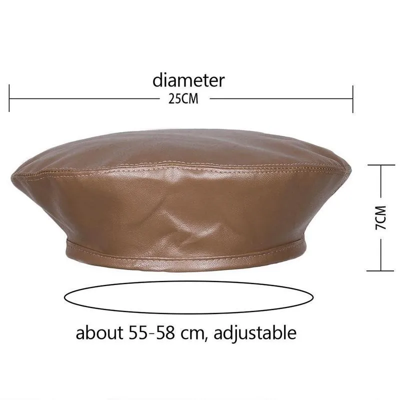 New Fashion Women's Hat Pu Leather French Style Artist Beret Cap For Women Girls Soft Fashion Leather Beret Cap
New Fashion Women's Hat Pu Leather French Style Artist Beret Cap For Women Girls Soft Fashion Leather Beret Cap