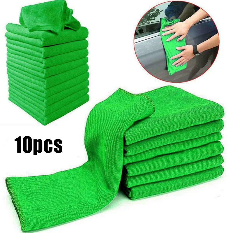 Auto Car Towels 10Pcs Detailing Cloth 25x25cm Replacement Parts Accessories