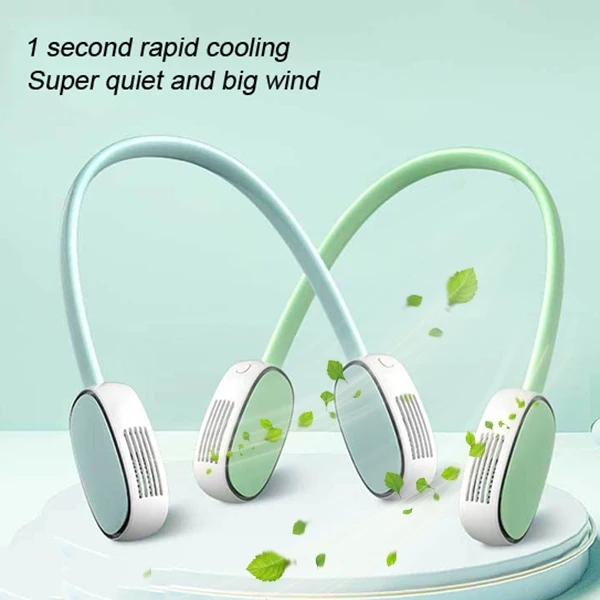 Bladeless Mini Neck Fan USB Rechargeable Mute Portable Neckband Fan 3 Speeds Adjustable for Summer Indoor Outdoor Sports 
Bladeless Mini Neck Fan USB Rechargeable Mute Portable Neckband Fan 3 Speeds Adjustable for Summer Indoor Outdoor Sports