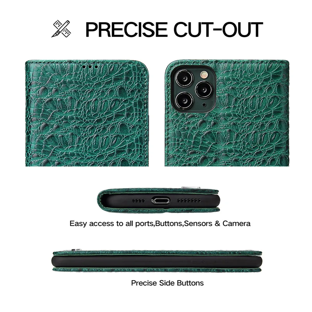 Fierre Shann Luxury Crocodile Genuine Leather Flip Phone Case For iPhone 12 mini 11 Pro XR XS Max Wallet Kickstand Holder Cover
Fierre Shann Luxury Crocodile Genuine Leather Flip Phone Case For iPhone 12 mini 11 Pro XR XS Max Wallet Kickstand Holder Cover