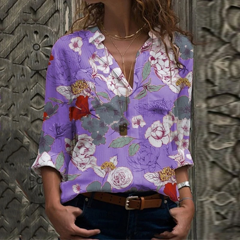 Women Vintage Floral Print Blouse Shirts Autumn Elegant Turn-Down Neck Long Sleeves Casual Tops
Women Vintage Floral Print Blouse Shirts Autumn Elegant Turn-Down Neck Long Sleeves Casual Tops