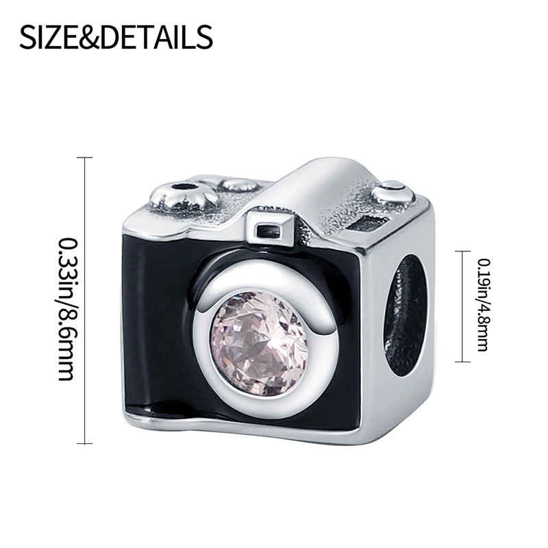 HOT 925 Sterling Silver Black Camera Beads Charm Luxury Beads Fit Pandora Bracelet Necklace For Women 925 Jewelry Gift
HOT 925 Sterling Silver Black Camera Beads Charm Luxury Beads Fit Pandora Bracelet Necklace For Women 925 Jewelry Gift