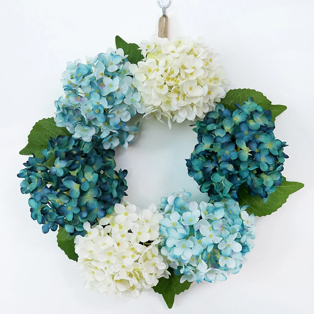 Silk Wreath Artificial Hydrangea Wreath Hanging Floral Garland Fake Flower With Green Leaves 40cm For Wedding Home Party Decor
Silk Wreath Artificial Hydrangea Wreath Hanging Floral Garland Fake Flower With Green Leaves 40cm For Wedding Home Party Decor
