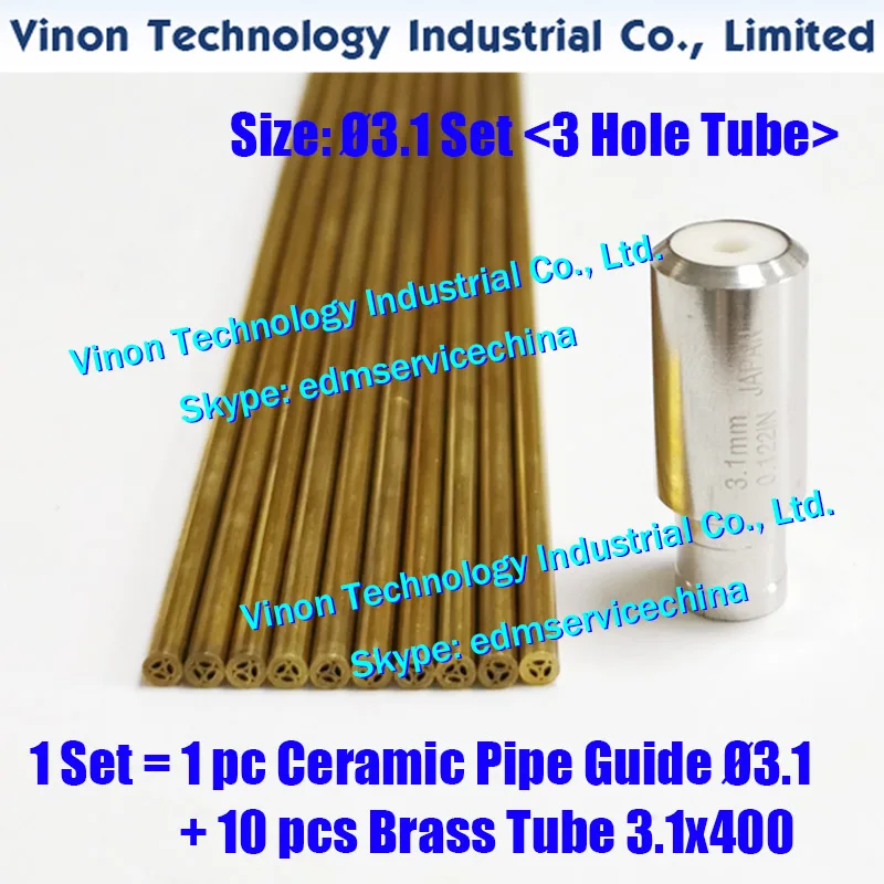 Set Ø3.1mm =1PC 3.1mm Ceramic Pipe Guide Z140D type C + 10PC 3.1x400mm Brass Tube Multihole (3 Hole type) for Astec,Castec,Chmer
Set Ø3.1mm =1PC 3.1mm Ceramic Pipe Guide Z140D type C + 10PC 3.1x400mm Brass Tube Multihole (3 Hole type) for Astec,Castec,Chmer
