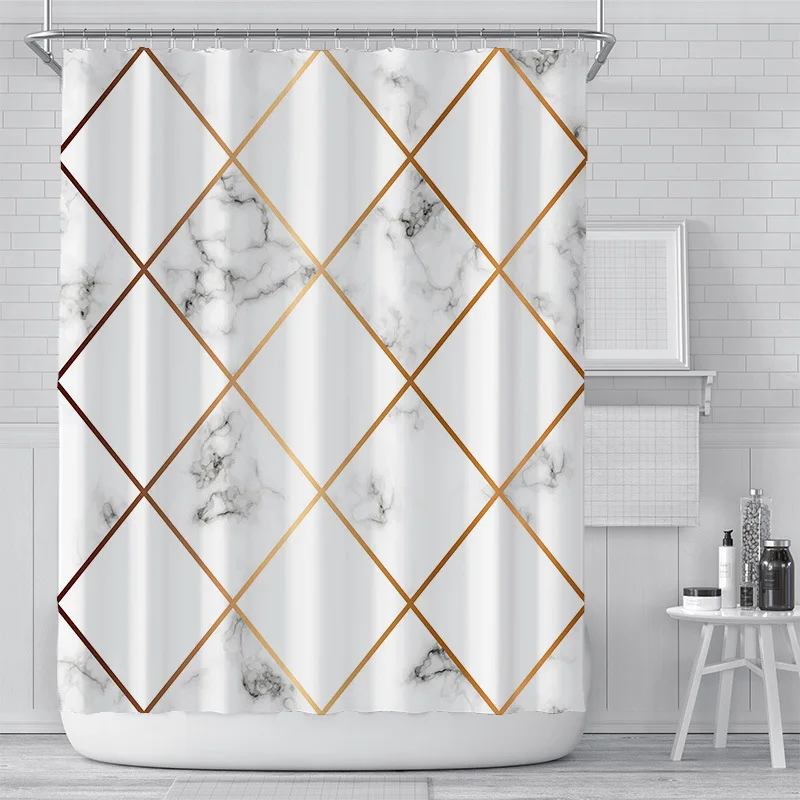 180x180cm 3D Geometric Marble Printing Bathroom Shower Curtain Polyester Waterproof Home Decoration Bathroom Curtain with Hook 8
180x180cm 3D Geometric Marble Printing Bathroom Shower Curtain Polyester Waterproof Home Decoration Bathroom Curtain with Hook 8