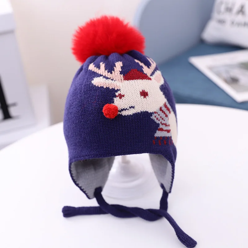 Children's Hat Autumn And Winter Models Christmas Reindeer Baby Knitted Hat Warm Lace-up Baby Ear Protection Cute Cap New
Children's Hat Autumn And Winter Models Christmas Reindeer Baby Knitted Hat Warm Lace-up Baby Ear Protection Cute Cap New