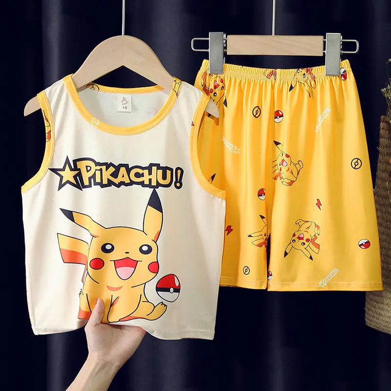 2-12Years Old Sleepwear Set Pokemon Boys and Girls Pajamas Summer Cartoon Children's Clothing Sleeveless Nightwear Baby Clothes
2-12Years Old Sleepwear Set Pokemon Boys and Girls Pajamas Summer Cartoon Children's Clothing Sleeveless Nightwear Baby Clothes