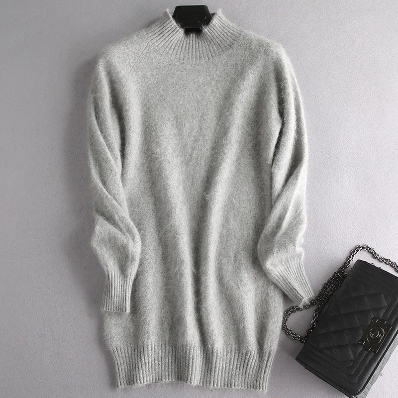 100% Mink Cashmere Women Turtleneck Knitted Long Pullovers Autumn Winter Casual Loose Solid Sweaters Thicken Knitting Jumper
100% Mink Cashmere Women Turtleneck Knitted Long Pullovers Autumn Winter Casual Loose Solid Sweaters Thicken Knitting Jumper