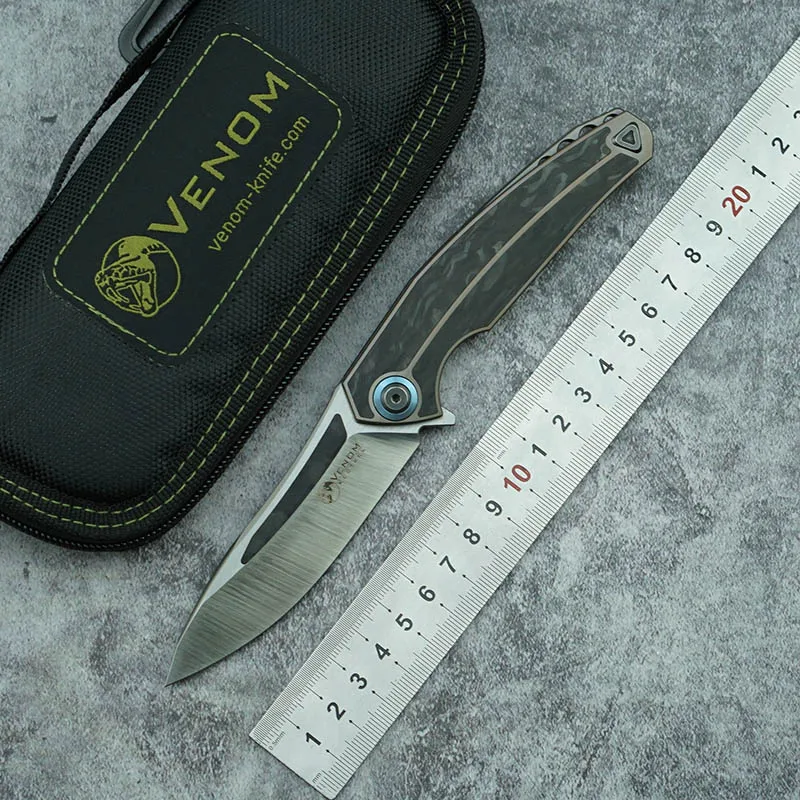 VENOM Kestrel M390 Steel Multifunction Folding Knife Titanium/CF Handle Outdoor Camping Survival Kitchen Knife EDC Tool
VENOM Kestrel M390 Steel Multifunction Folding Knife Titanium/CF Handle Outdoor Camping Survival Kitchen Knife EDC Tool
